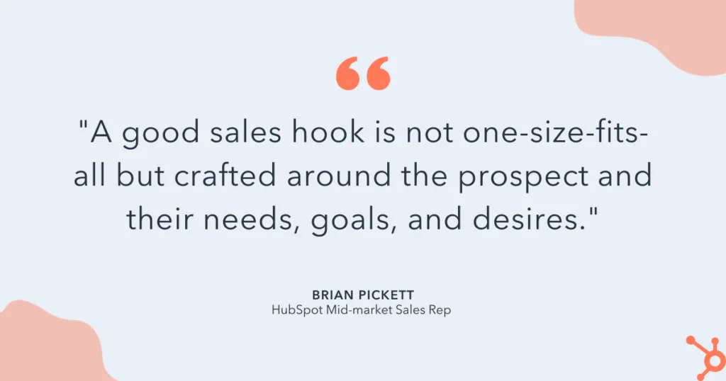 how to create a good sales hook