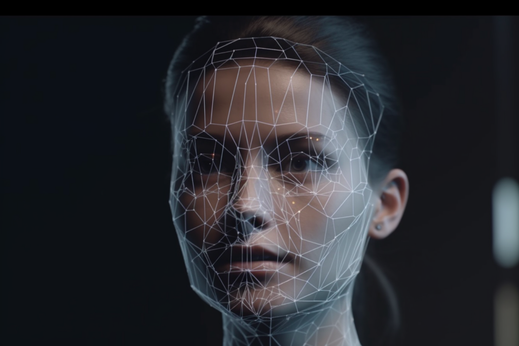 AI 3D mapping and facial recognition Motion Graphics