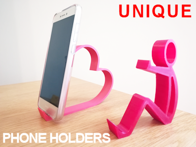 Personalised 3D printed phone holders