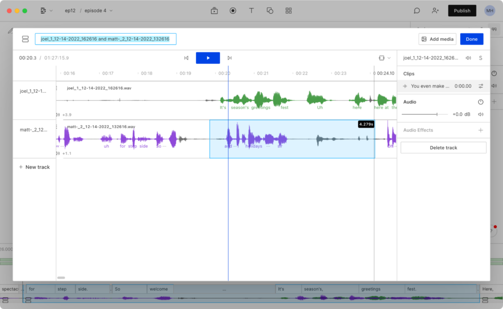 AI audio editing enhancing audio quality