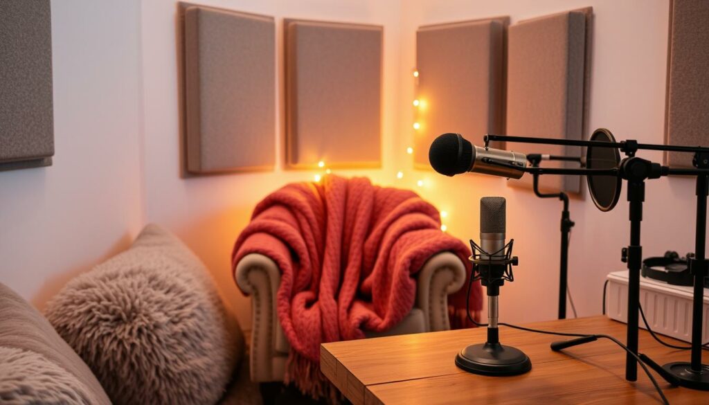 cozy recording environment