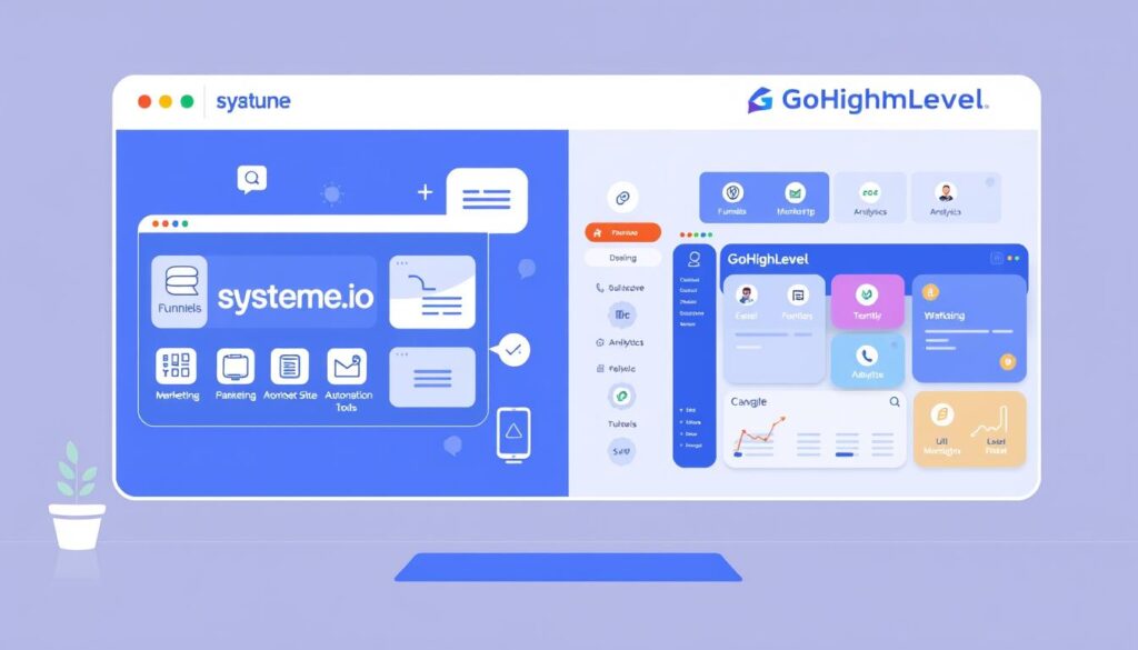 systeme.io vs gohighlevel features comparison