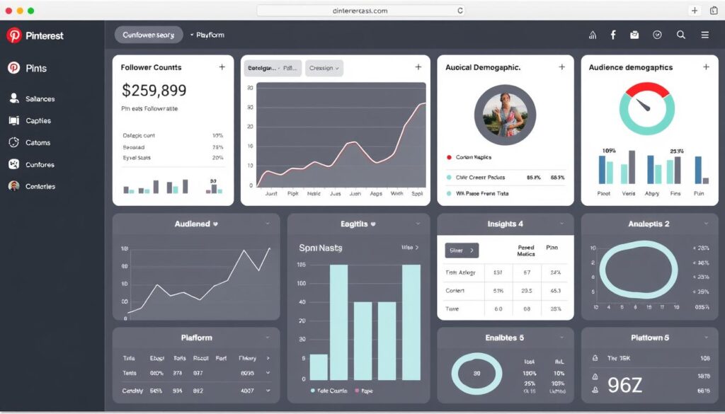 Pinterest metrics dashboard